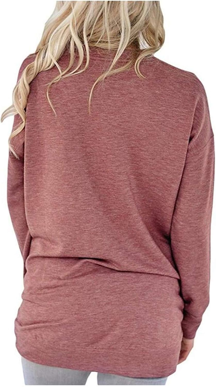 Cozy Women's Crewneck Sweatshirt - Casual Loose Fit with Pockets for Everyday Style